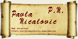 Pavla Mićalović vizit kartica